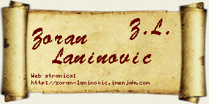 Zoran Laninović vizit kartica